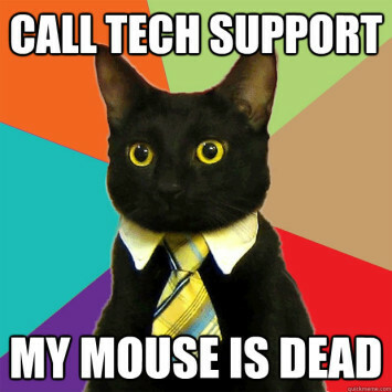Τεχνική υποστήριξη Business Cat Meme