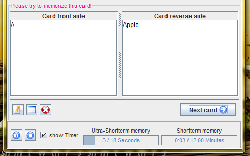 Pauker - ένα εύκολο στη χρήση δωρεάν λογισμικό Java Flash Card χρονοδιακόπτες προγράμματος