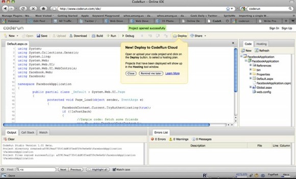 browser based ide