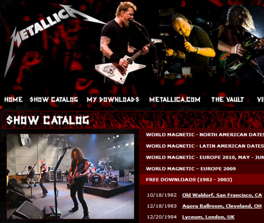 metallica ζωντανά