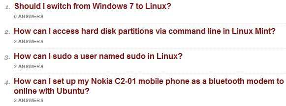 τσιμπήματα του Ubuntu
