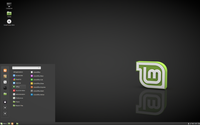 Linux Mint επιφάνεια εργασίας