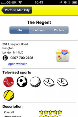 MatchPint: Μάθετε ποιες αθλητικές εκδηλώσεις Οι τοπικές σας μπάρες μεταδίδουν [iOS] αντιστοιχούν pint2