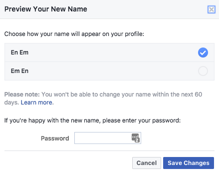 Πώς να αλλάξετε το όνομα στο Facebook σας