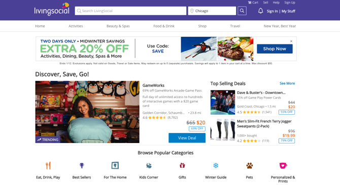 Στιγμιότυπο οθόνης Livingsocial