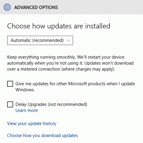 Ενημέρωση των Windows 10