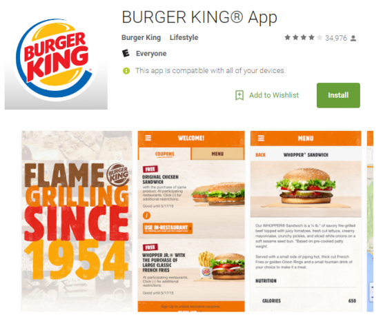 Android burger king