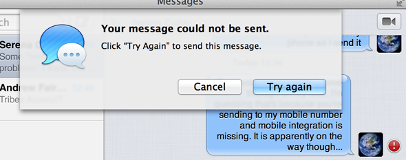 Bye Bye iChat: Ξεκινώντας με το νέο μήνυμα OS OS X Messages [Mountain Lion] απέτυχε