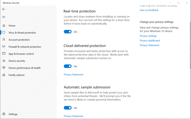 προστασία από ιούς και απειλές στο Windows Defender