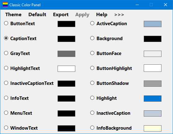 windows 10 κλασικό έγχρωμο πλαίσιο