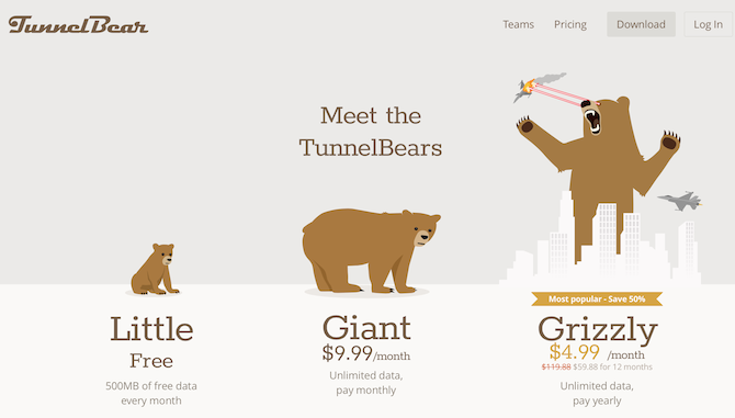 Ο οδηγός σας για το διεθνές screenshot Web TunnelBear 670x381