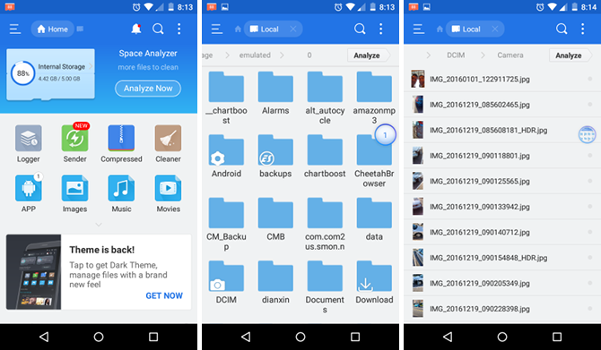 ES File Explorer: Είναι ο καλύτερος διαχειριστής αρχείων για το Android; es διεπαφή εξερευνητών αρχείων