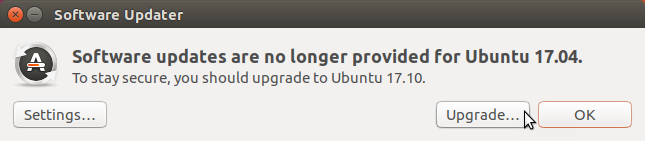 Δεν παρέχονται πλέον ενημερώσεις για το Ubuntu 17.04