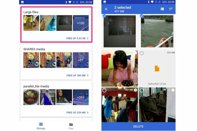 τα χαρακτηριστικά των αρχείων google go app