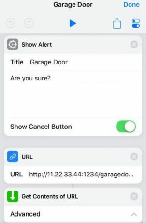 Συντόμευση Siri για κλήση σεναρίου πόρτας γκαράζ