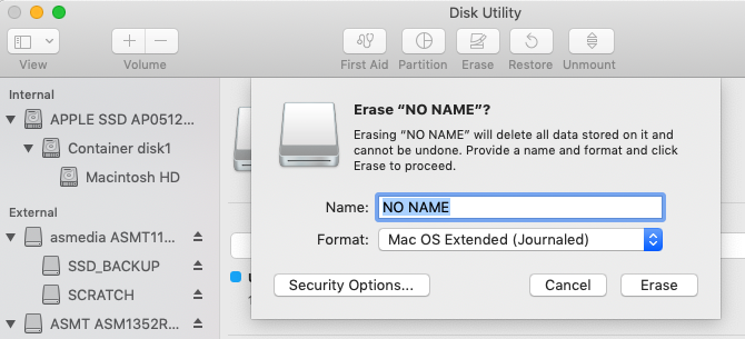 Πώς να διαγράψετε μια μονάδα flash από το Disk Utility σε Mac