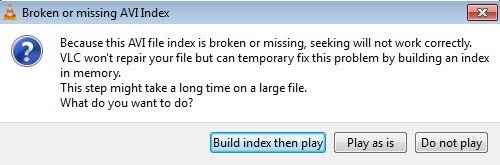 Πώς να επιδιορθώσετε σπασμένα αρχεία AVI που δεν αναπαράγουν σφάλμα αρχείου vlc avi