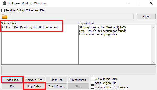 Πώς να επιδιορθώσετε σπασμένα αρχεία AVI που δεν αναπαράγουν την πηγή divfix