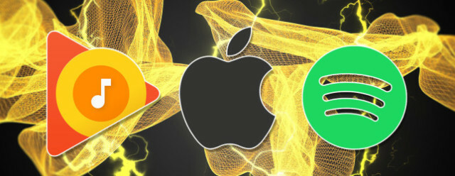 Σύγκριση της Apple Music Google Play και του Spotify