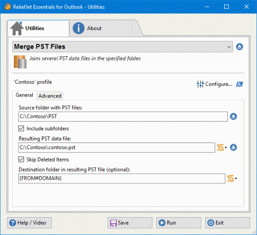 Συγχώνευση πολλών αρχείων Outlook PST.