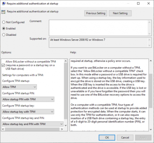 Το bitlocker ενεργοποιεί την κρυπτογράφηση μονάδας δίσκου