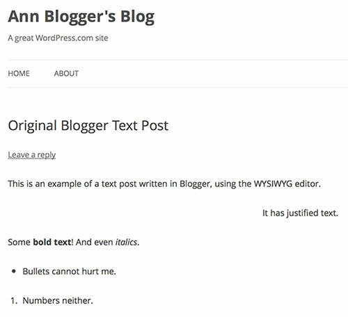 Blogger σε WordPress, WordPress σε Blogger - Εναλλαγή ιστολογίων Δοκιμασμένο κείμενο wp x