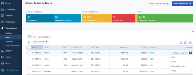 4 QuickBooks Online - πωλήσεις