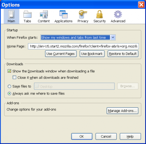 firefoxtabs Πώς να επαναφέρετε αυτόματα τους ανοιχτούς φακέλους μετά την επανεκκίνηση των firefoxtabs των Windows