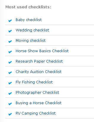 Checklist.com: Δωρεάν λίστα ελέγχου Βάση δεδομένων για λίστες ελέγχου2