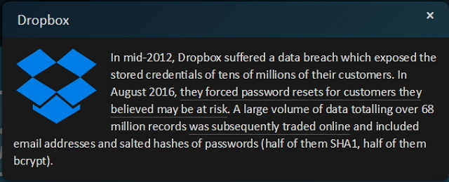 HIBP-Dropbox-Στιγμιότυπο οθόνης