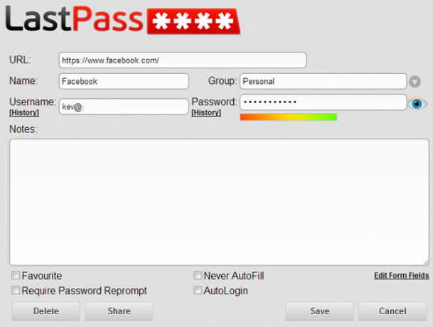 Λογαριασμοί LastPass