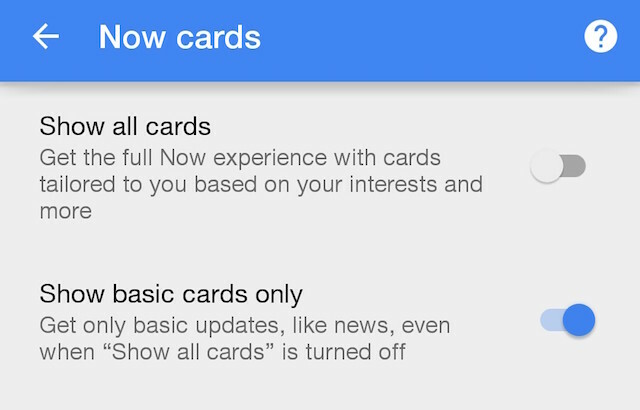 Google-Ρυθμίσεις-Google-Now-Cards