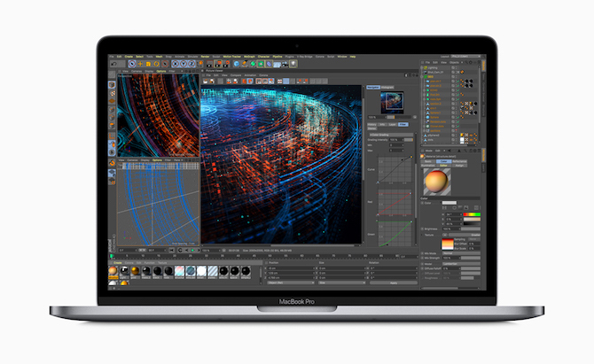 Εφαρμογή γραφικών MacBook Pro 2018 που τρέχει