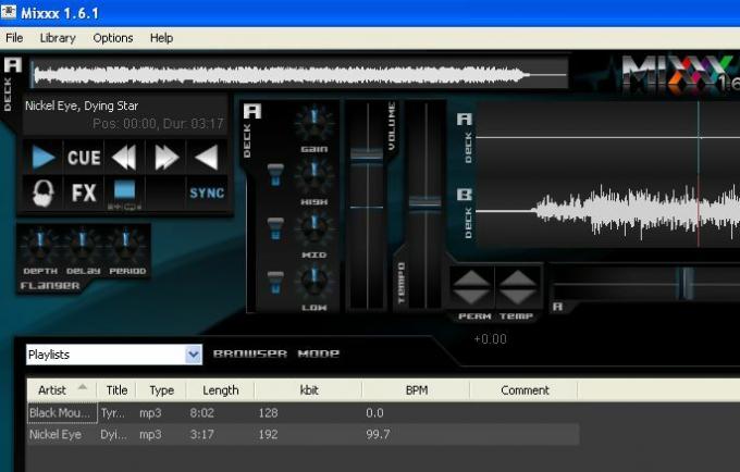 Rock On με δωρεάν Mixxx Music Mixing Software συμπαιγνία interface1c
