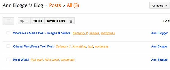 εναλλαγή wordpress σε blogger
