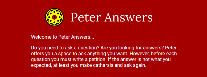 Στιγμιότυπο οθόνης ιστότοπου Peter Answers