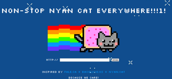 nyan γάτα ιστοσελίδα