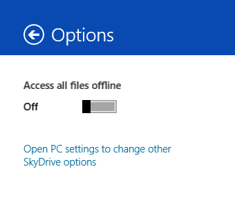 Επιλογές SkyDrive