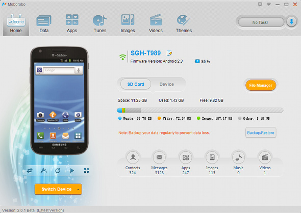 διαχείριση του Android από το PC