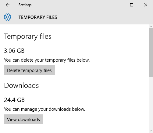 windows 10 προσωρινά αρχεία