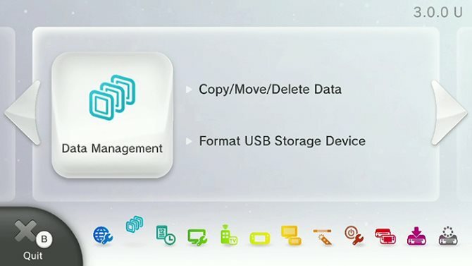 Διευρυμένη αποθήκευση για το Wii U Επεξήγηση 2 Wii U Διαχείριση δεδομένων