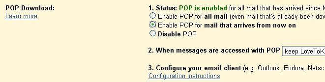 Ελέγξτε όλα τα μηνύματα ηλεκτρονικού ταχυδρομείου και λάβετε ειδοποιήσεις μέσω ηλεκτρονικού ταχυδρομείου με το POP Peeper (Windows) pop3gmailseteup7