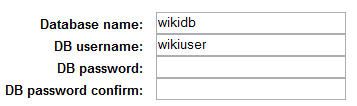Δημιουργία βάσης δεδομένων Wiki