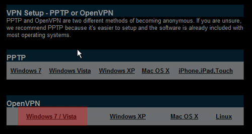 ρύθμιση vpn