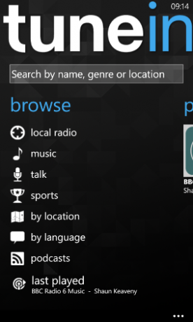 ραδιοφωνικός υπολογιστής tunein