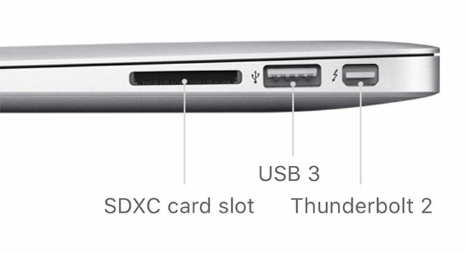 θύρες macbook - MacBook Air δεξιά πλευρά