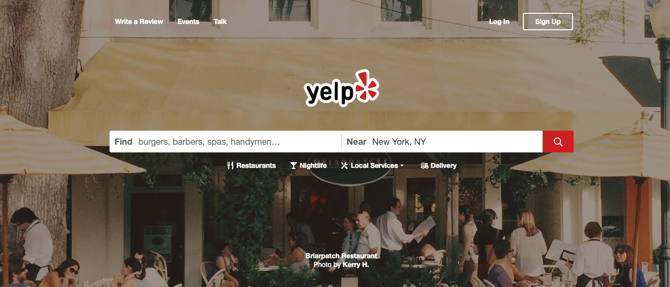 Στιγμιότυπο οθόνης Yelp