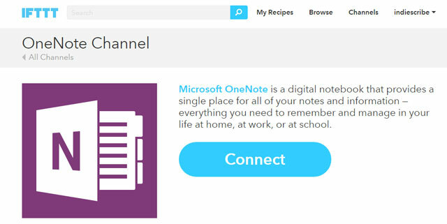 Συνδέστε το OneNote στο IFTTT