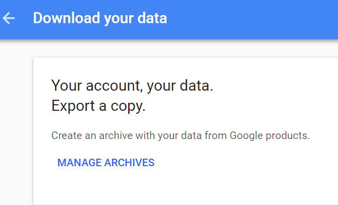 Gmail Λήψη των δεδομένων σας