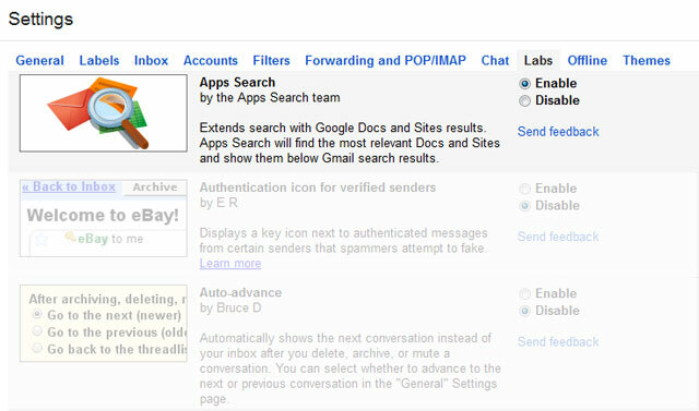 Εργαστήρια Gmail